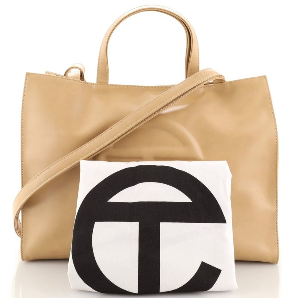 Telfar Shopping Tote Faux Leather Medium Neutral - Picture 2 of 8